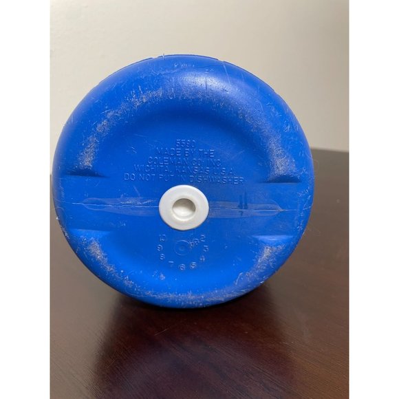 Vintage 1984 Coleman Water Jug Polylite Blue - 1/2 Gallon 5590 Jug Cooler Thermo - Picture 7 of 7